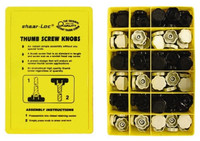 Shear-Loc Press Fit Thumb Screw Knobs Set, 150 piece Rosette Knob Kit (Metric) - 99-615-7