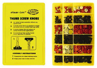 Shear-Loc Press Fit Thumb Screw Knobs Set, 450 piece Knurled Knob Kit (Metric) - 99-619-9