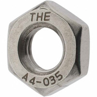 Value Collection M10x1.50 Metric Coarse Stainless Steel Right Hand Hex Jam Nut 17mm Across Flats, 5mm High, Uncoated A410335 - 70934229