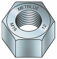 Value Collection M30x3.50 Metric Coarse Steel Right Hand Hex Nut 3.5mm Across Flats, 28.6mm High, Metric Blue Finish UST182808 - 81828659