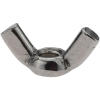 Value Collection M5x0.80 Metric Coarse, Stainless Steel Standard Wing Nut Grade 18-8, Austenitic Grade A2, 24mm Wing Span, 11mm Wing Span WN5X00500-100BX - 62323365