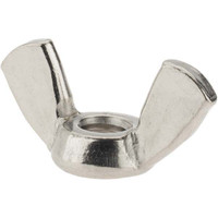 Value Collection M6x1.00 Metric Coarse, Stainless Steel Standard Wing Nut Grade 18-8, Austenitic Grade A2, 33mm Wing Span, 17mm Wing Span A210002 - 70971379