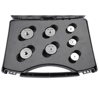 Precise 7 Piece 6G M3-M12 Go, No-Go Metric Thread Ring Gage Sets