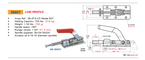 Good Hand Push/Pull Toggle Clamp, Holding Capacity: 700 lbs | Plunger Stroke: 1.63 - GH-30607