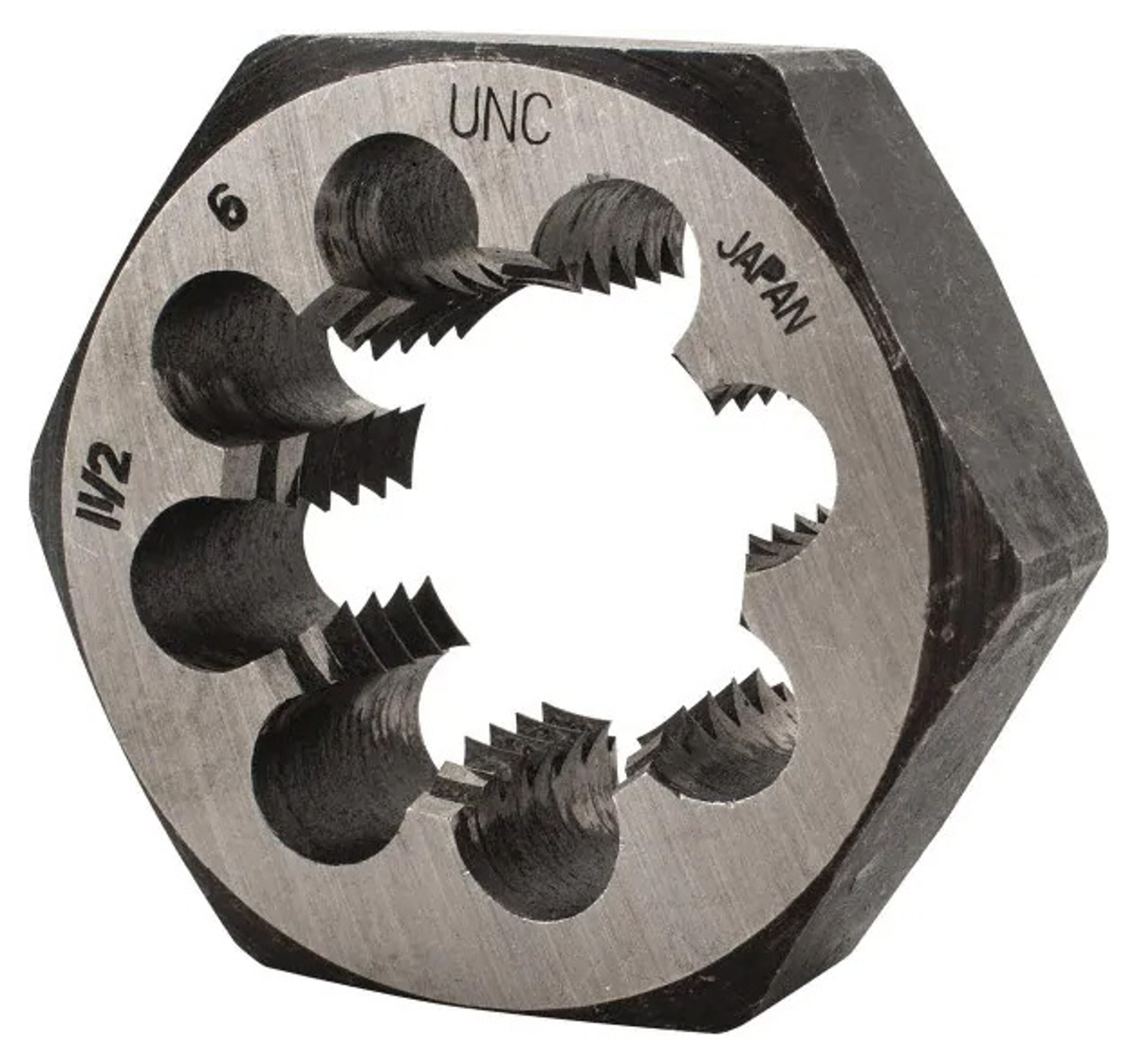 Interstate Hex Rethreading Bolt Die, Carbon Steel, 11/2 6 UNC 42
