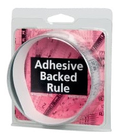 Mylar Adhesive Backed Rule, Horizontal, Left to Right, 1/16" Grad., 3