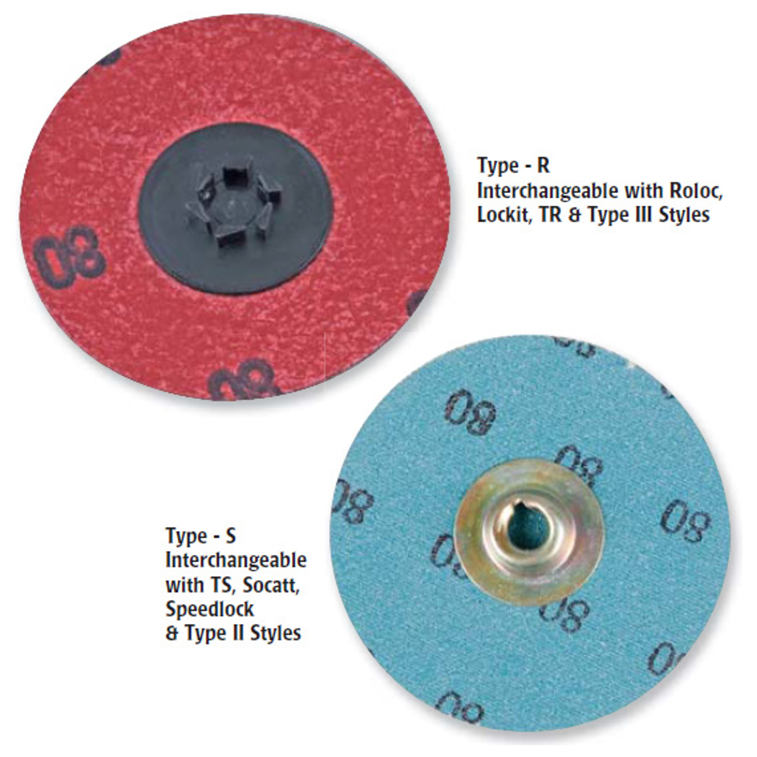 TRUMAXX Aluminum Oxide QuickChange Sanding Discs, Type R, 3" Diameter