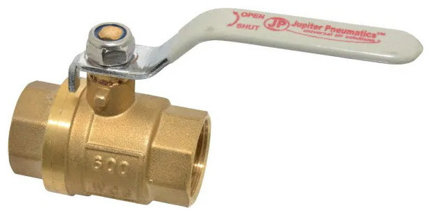 Jupiter Pneumatics Brass Ball Valve, Full Port 9910025831JP, Male x