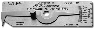 G.A.L. Gage VWac Single Weld Gauge Inch GAL5 Penn Tool Co., Inc