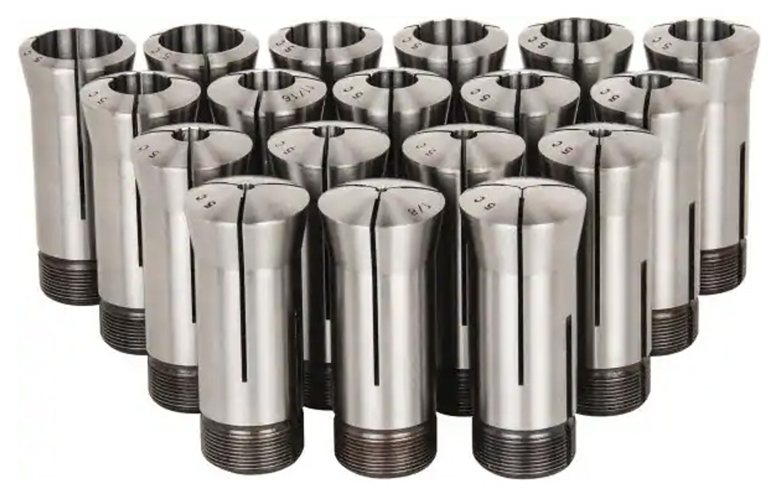 Lyndex 5C Round Collet Set, 18 Piece, 1/16 to 11/8" Capacity 510018