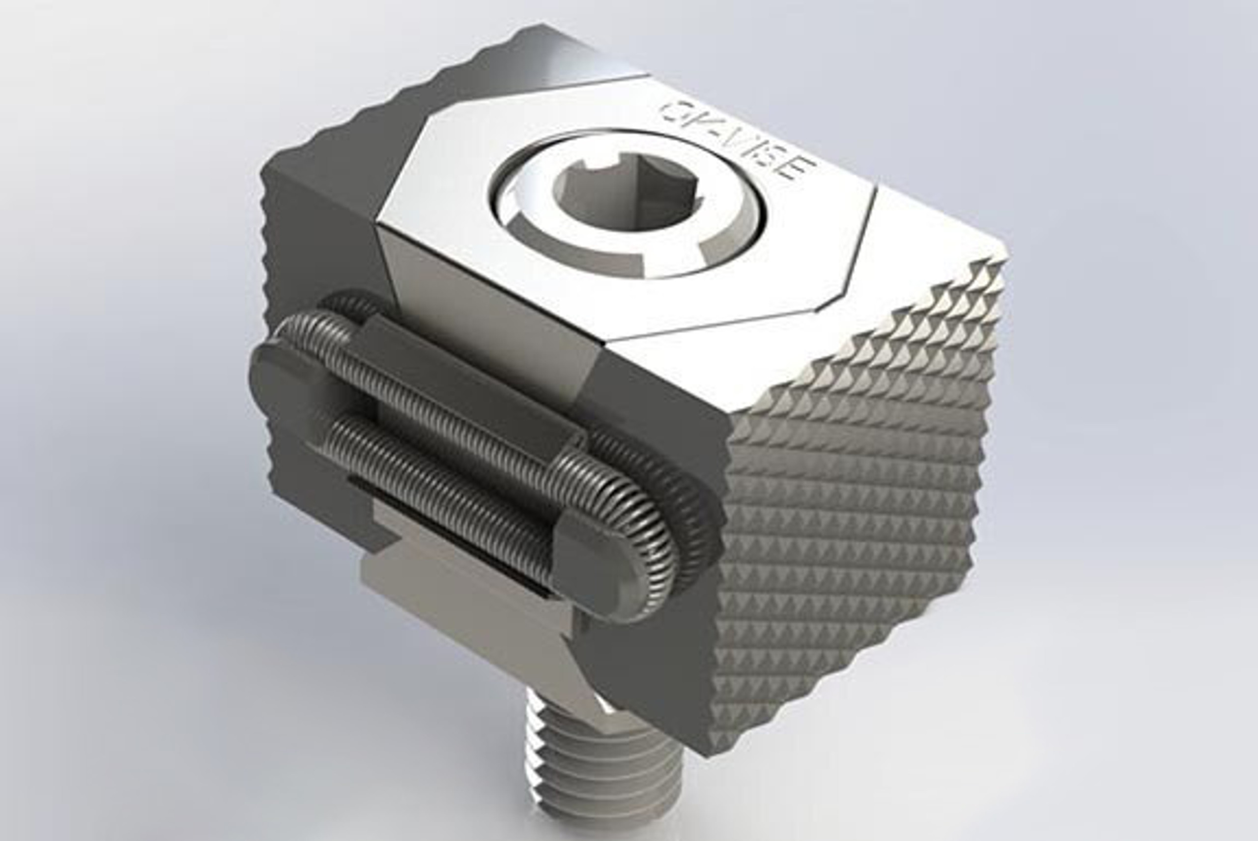MiteeBite OKVise® Clamp Model DK2WT Double Wedge with Serrated Jaws