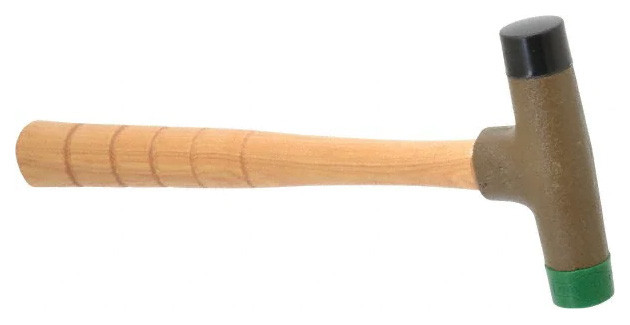 Lixie Dead Blow Mallet with Hickory Handle 100HMH, Malleable Iron