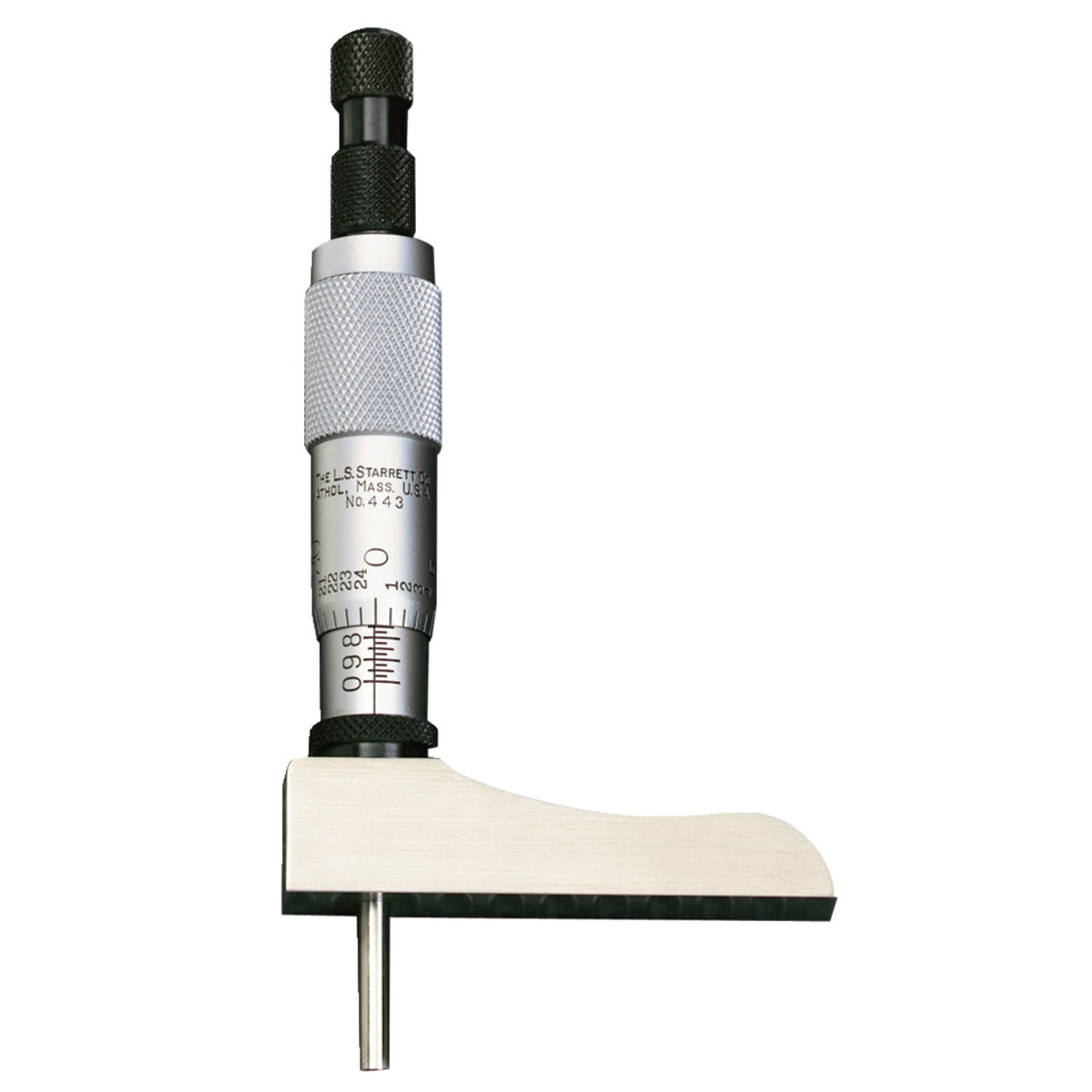 Starrett Half Base Ratchet Thimble Micrometer Depth Gage, EDP 52171