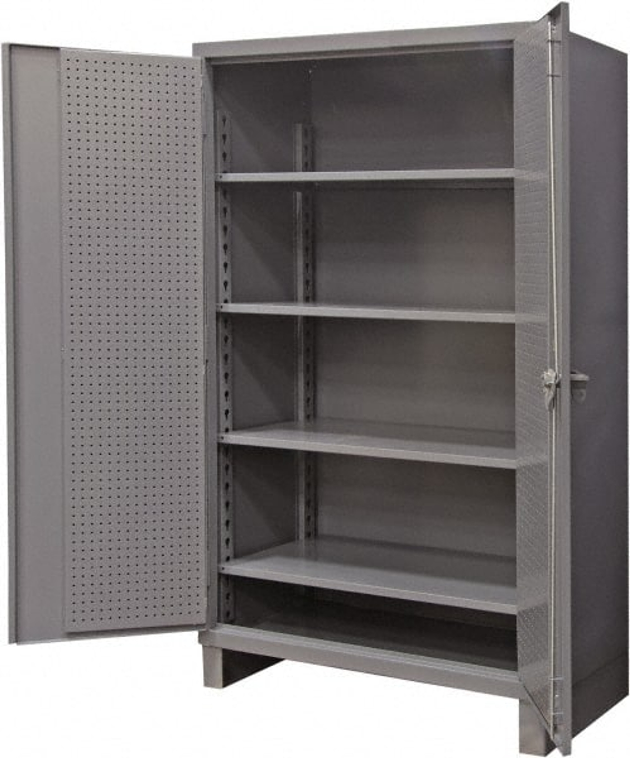 Durham 4 Shelf Pegboard Storage Cabinet Steel, 48