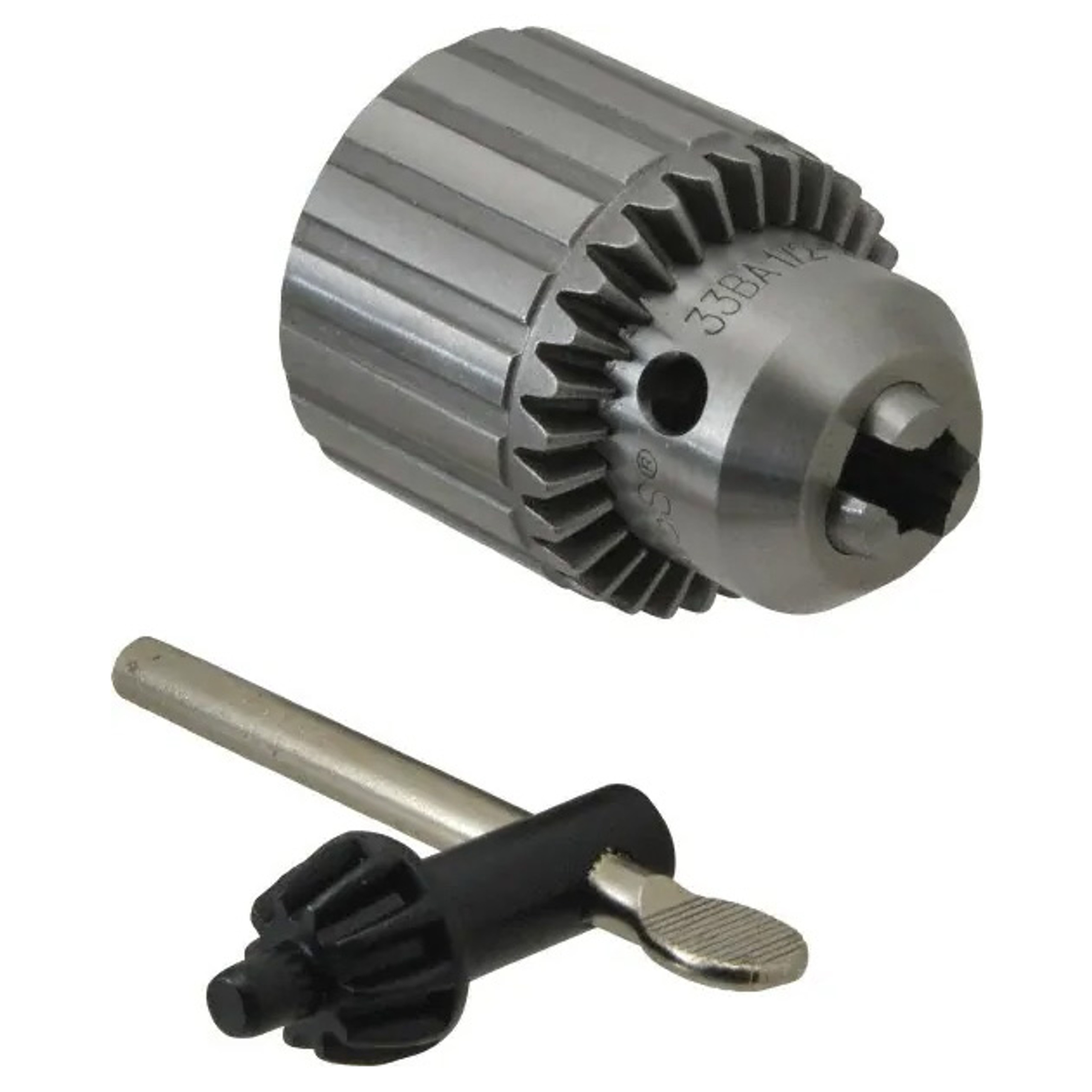 Jacobs Plain Bearing Keyed Drill Chuck, 1/2"20 Mount, K32 Key, 0.08