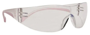 PRO-SAFE Eva Womens Safety Glasses, Clear Lens, Scratch Resistant, Pink Frame - 56-152-2