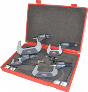 SPI IP54 Outside Electronic Micrometer SET, 4 pc. 0-4" - 13-114-4