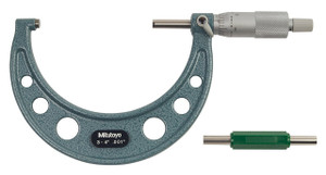 Mitutoyo Outside Micrometer with ratchet stop, 3-4" - 103-180