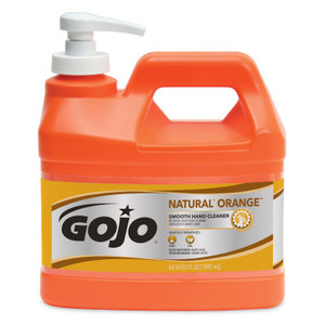 GOJO® NATURAL* ORANGE™ Smooth Hand Cleaner 1/2 Gallon Pump Bottle - 96-649-9