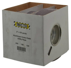 Tru-Maxx Shop Rolls, Assortment Pack, 2" Width, 120/180/240 Grit - 64-171-2