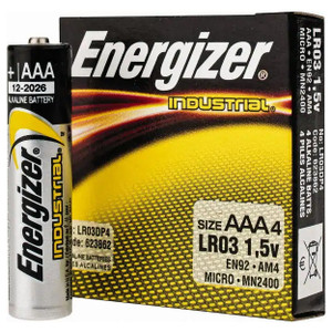 Energizer Industrial AAA Alkaline Batteries, 4 Pack - 60-187-2