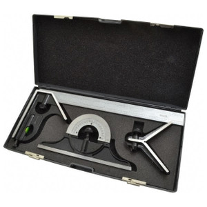 SPI Combination Square Set, 4 Piece, with Hardened Steel Head, 12" E/M - 13-376-9