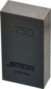 Rectangular Steel Gage Block, Grade 0, Size: 0.75000" - 12-712-6