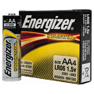 Energizer Industrial AA Alkaline Batteries, 4 Pack - 60-188-0