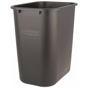 Rubbermaid Wastebasket Trash Container, 28 Qt, Black FG295600BLA - 63-309-9