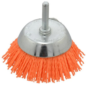 Dico Nylon Cup Brush #505-780, Medium Grit, Orange - 87-986-6