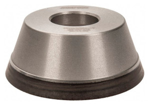 Norton Diamond Cup Wheel, Type 11V9, 3-3/4" Diameter, 1-1/4" Hole Size, 1-1/2" Thickness, 120 Grit, Fine Grade, 1/8" Superabrasive Depth - 36046102