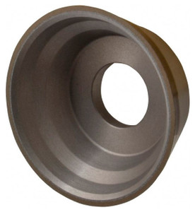 Norton Diamond Cup Wheel, Type 11V9, 3-3/4" Diameter, 1-1/4" Hole Size, 1-1/2" Thickness, 150 Grit, Very Fine Grade, 1/16" Superabrasive Depth - 36046120