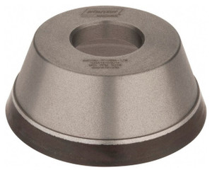 Norton Diamond Cup Wheel, Type 11V9, 3-3/4" Diameter, 1-1/4" Hole Size, 1-1/2" Thickness, 180 Grit, Very Fine Grade, 1/8" Superabrasive Depth - 36046142