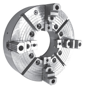 Bison 4317 HD 4-Jaw Oil Country Chuck with Large Through-Hole, 20" Diameter, A2-11 Taper - 7-859-2033