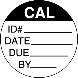 SPI Circular Clear Cover Calibration Labels, 200 Pack - 14-017-8
