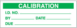 SPI Clear Cover Calibration Labels Color: Green-White - 14-011-1
