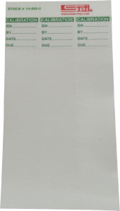 SPI Wrap-Up Calibration Labels, Vinyl, Green/White, 30 Piece Pack - 14-002-0