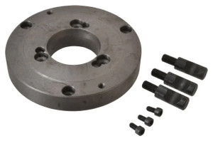 Interstate Chuck Adapter for 3-Jaw Self-Centering Plain Back Chucks, "D" Series for Camlock Spindles, 6" dia. D1-4 - 34-735-1
