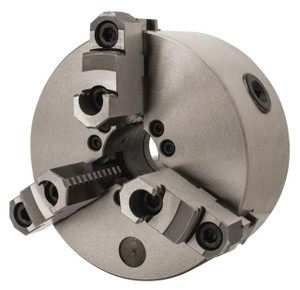 Interstate 3-Jaw Self Centering Direct Mounting "D" Series Lathe Chuck, 6" Dia, D1-4 Spindle, 40mm/1.57" Thru Hole - 34-678-3