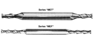 Precise Miniature Double End Mill 3/16" Shank - MEF-1/16