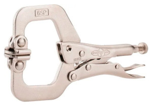 IRWIN VISE-GRIP Locking C-Clamp w/ Swivel Pads 6SP, 6" Length, 2-1/8" Jaw Opening - 61-032-9