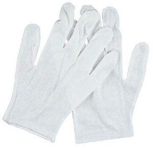 PRO-SAFE Cotton Lisle Inspection Gloves, Mens Lightweight, 9" Length - 56-203-3