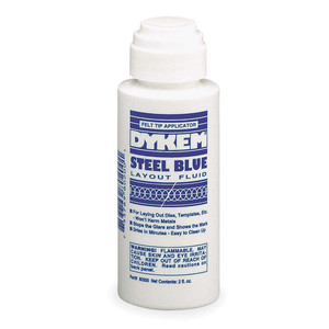 Dykem STEEL BLUE® Layout Fluid 80200 (2 oz. Bottle) - 96-682-0