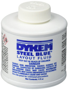 Dykem 80300 Steel Blue Layout Fluid, Brush-in-Cap (4oz) - 96-683-8