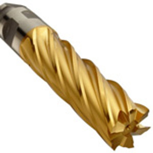 Putnam Multiple Flute TiN Coated Single End Mill, 5/16" - 45-919-8