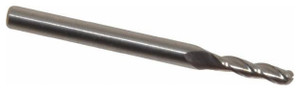 Atrax 3-Flute Centercutting Ball Single End Mill, 3/32" Mill Dia., 1/8" Shank Dia., 5/16" LOC - 45-549-3
