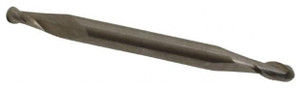 Atrax 2-Flute Centercutting Ball Double End Mill, 3/32" Mill Dia., 1/8" Shank Dia., 3/16" LOC - 45-534-5