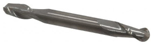 Atrax 2-Flute Centercutting Ball Double End Mill, 1/4" Mill Dia., 1/4" Shank Dia., 1/2" LOC - 45-542-8