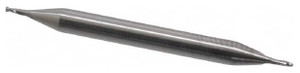 Atrax 2-Flute Centercutting Double End Mill, 1/32" Mill Dia., 1/8" Shank Dia., 1/16" LOC - 45-263-1