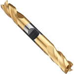 Putnam 4 Flute HSS TiN Coated Double End Mill, 3/8" - 45-830-7